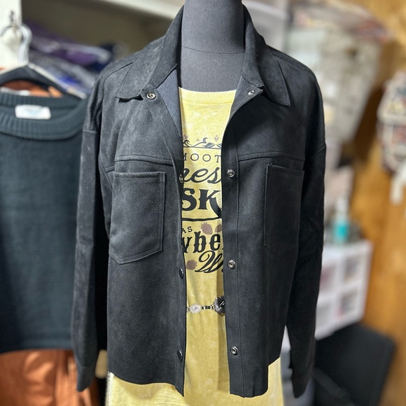 Black Suede Jacket NWT Size Small LAST ONE - Picture 3 of 7